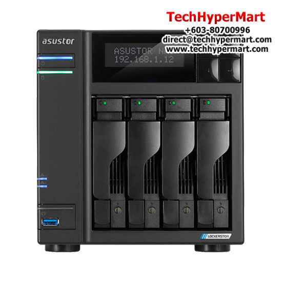 Asustor AS6704T NAS Server (4-Bay, 8GB eMMC, Quad-Core 2.0GHz, Tower)