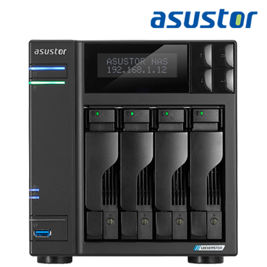 Asustor AS6704T NAS Server (4-Bay, 8GB eMMC, Quad-Core 2.0GHz, Tower)