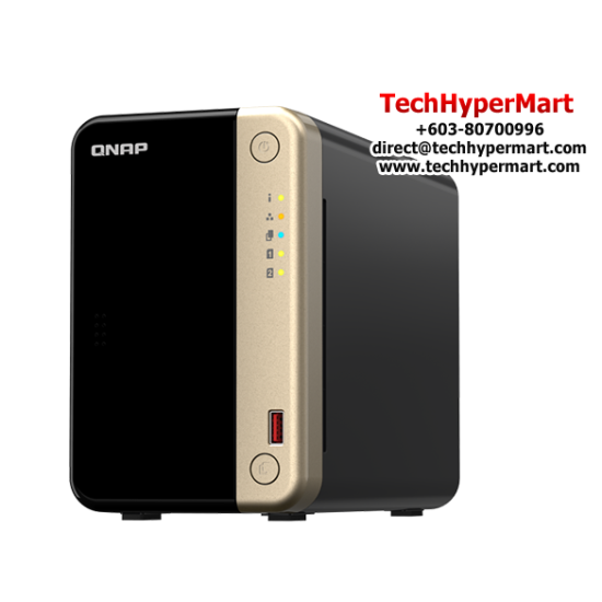 QNAP TS-264-8G Nas (2 Bay, Intel Celeron N5095 4-core 2.9GHz, 8GB DDR4 RAM, 64-Bit)