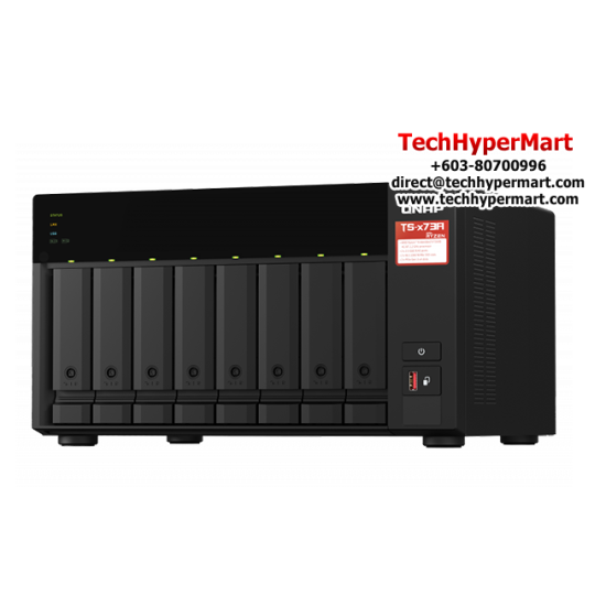 QNAP TS-873A-8G Nas (6 Bay, AMD Ryzen V1500B Quad-core 2.2 GHz, 8GB DDR4 RAM, 64-Bit)