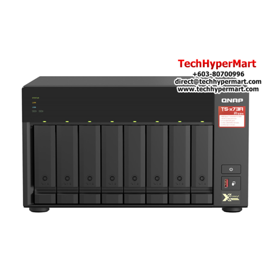 QNAP TS-873A-8G Nas (6 Bay, AMD Ryzen V1500B Quad-core 2.2 GHz, 8GB DDR4 RAM, 64-Bit)