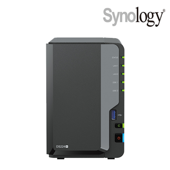 Synology DS224+ NAS Server (2 Bay, 4 Core 2.0GHz, 2 GB DDR4, 64-Bit)