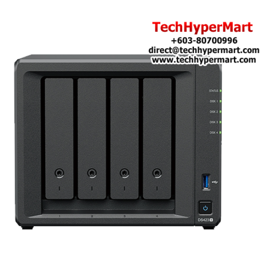 Synology DS423+ NAS Server (4 Bay, 4 Core 2.0GHz, 2 GB DDR4, 64-Bit)
