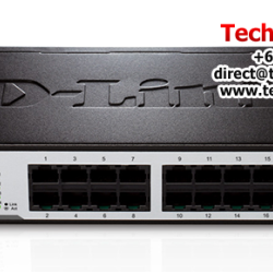 D-Link DES-1024D Unmanaged Switches (24 Port, Fast Ethernet, Rackmount, Metal Casing)