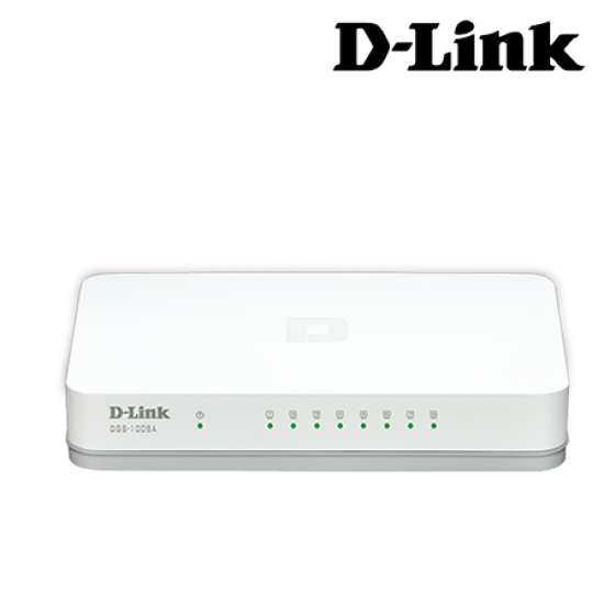D-Link DGS-1008A Unmanaged Switches (8 Port, Fast and Reliable Networking, Conserve Energy)