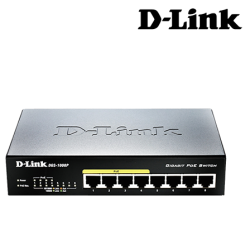 D-Link DGS-1008P Unmanaged Switches (8 Port, 10/100/1000MbpsLink Speed)
