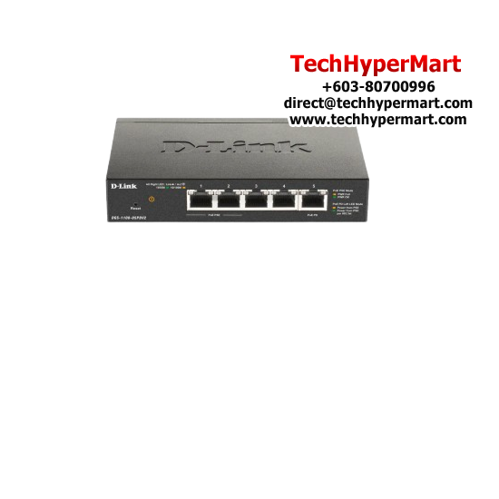 D-Link DGS-1100-05P Managed Switch (8-Port, 16 Gbps)