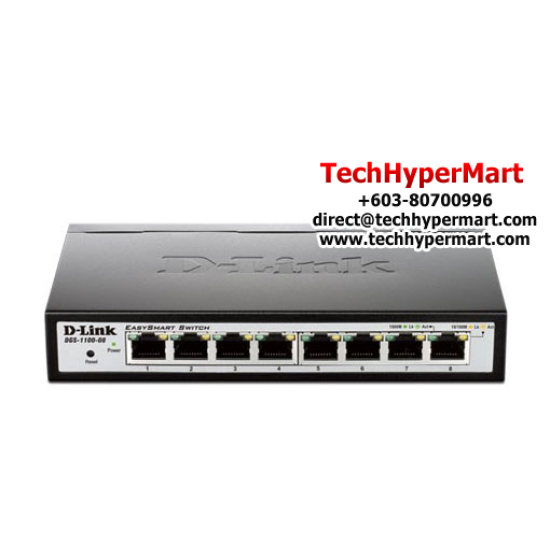 D-Link DGS-1100-08 EasySmart Switches (8 Port, 10/100/1000MbpsLink Speed, Easy to Deploy)