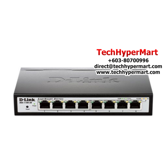 D-Link DGS-1100-08 EasySmart Switches (8 Port, 10/100/1000MbpsLink Speed, Easy to Deploy)