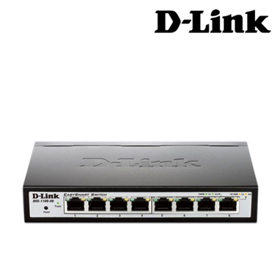 D-Link DGS-1100-08 EasySmart Switches (8 Port, 10/100/1000MbpsLink Speed, Easy to Deploy)