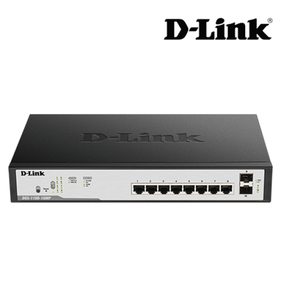 D-Link DGS-1100-10/ME Gigabit Switch (8-Port, 20 Gbps)