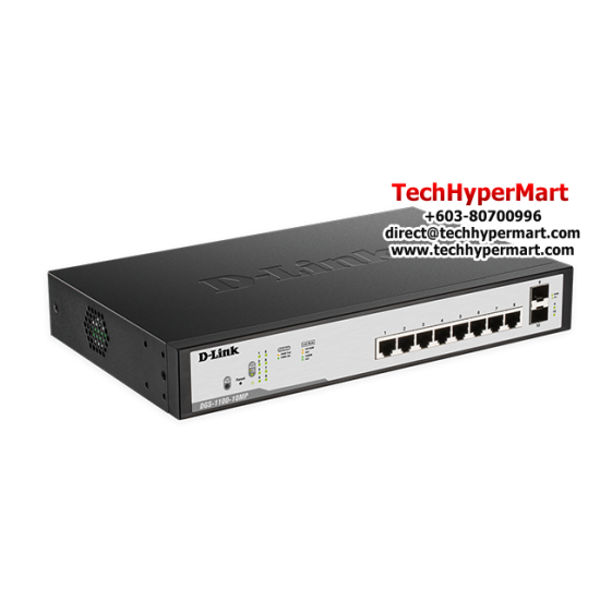 D-Link DGS-1100-10MPP Managed Switches (10 Port, Easy to Deploy, Traffic Optimization)