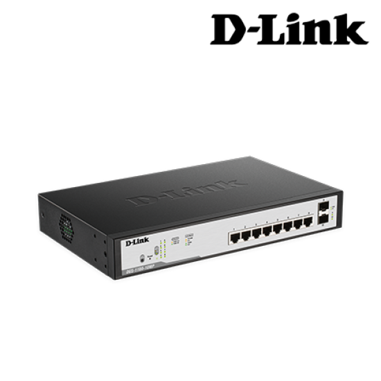 D-Link DGS-1100-10MPP Managed Switches (10 Port, Easy to Deploy, Traffic Optimization)