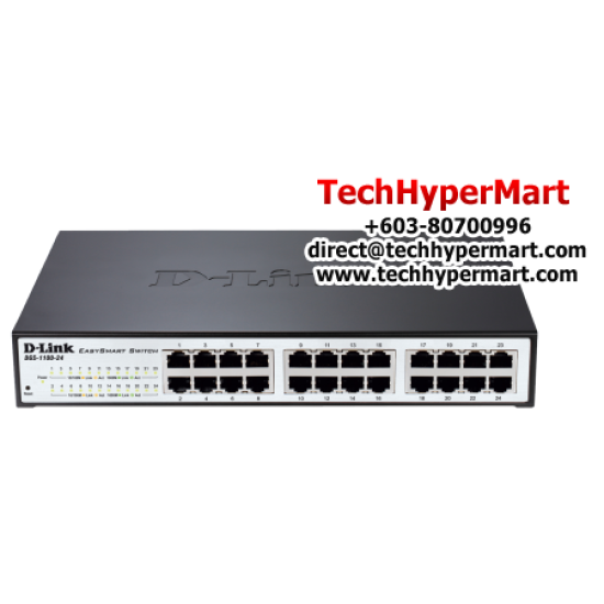 D-Link DGS-1100-24P EasySmart Switches (24 Port, Gigabit Ethernet Speed, PoE Support)