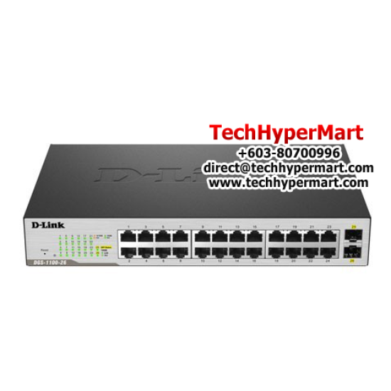 D-Link DGS-1100-26MP EasySmart Switches (26 Port, Easy to Deploy, PoE Support)