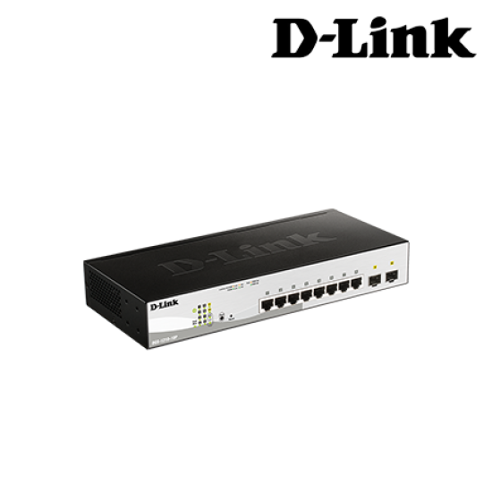 D-Link DGS-1210-10 Managed Switches (8 Port Web Smart Gigabit Switch, 2 SFP Port, Automatic Configuration)