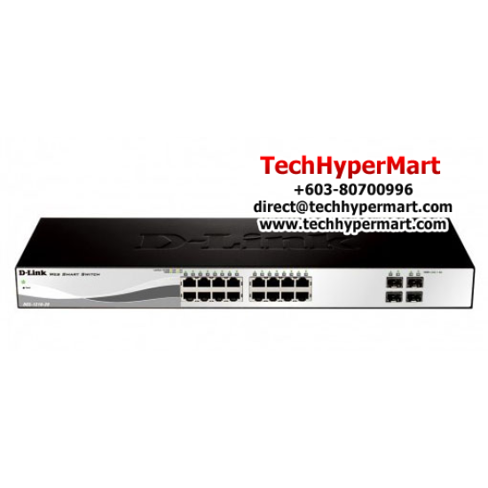 D-Link DGS-1210-20 Managed Switches (16 Port Web Smart Gigabit Switch, 4 SFP Port, QoS, Bandwidth Control)