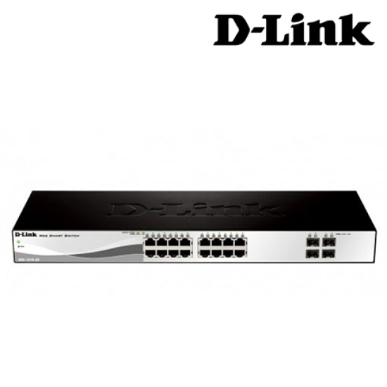 D-Link DGS-1210-20 Managed Switches (16 Port Web Smart Gigabit Switch, 4 SFP Port, QoS, Bandwidth Control)