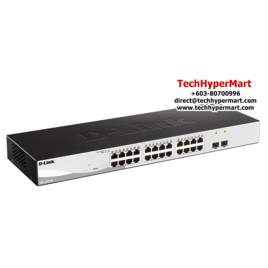 D-Link DGS-1210-26 Managed Switches (24 Port Web Smart Gigabit Switch, 2 SFP Port, Network Security Features)