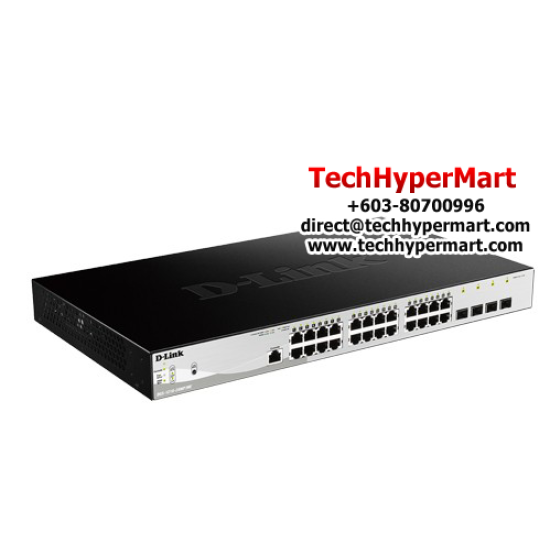 D-Link DGS-1210-28MP Managed Switches (24 Port Web Smart Gigabit POE Switch, 4 SFP Port, Network Security Features)