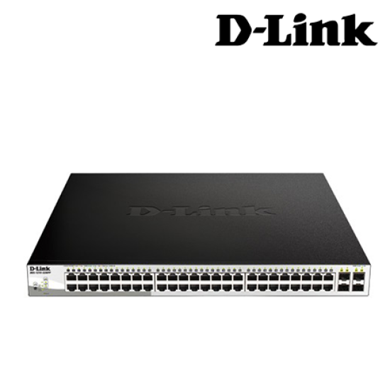 D-Link DGS-1210-52MPP Managed Switches (48 Port Web Smart Gigabit POE Switch, 4 SFP Port, Secure your Network)