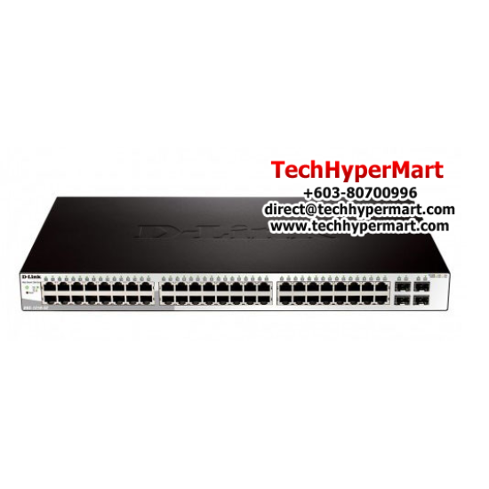 D-Link DGS-1210-52 Managed Switches (48 Port Web Smart Gigabit Switch, 4 SFP Ports, QoS, Bandwidth Control)