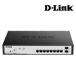 D-Link DGS-F1100-10PSE Switch (8-Port, 10/100/1000BASE-T PoE ports)