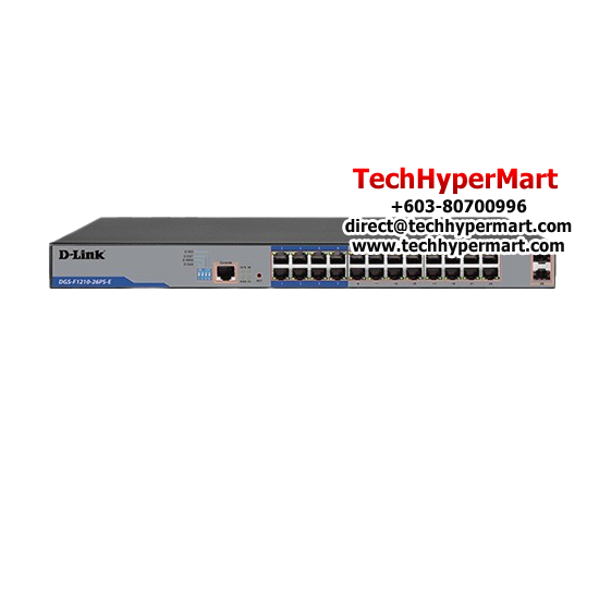 D-Link DGS-F1210-26PS-E Unmanaged Switch (24-Port, 52Gbps)