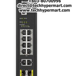D-Link DIS-200G-12PSW Managed Switches (8 Port, High Redundancy and Reliability, Easy Troubleshooting)