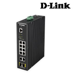 D-Link DIS-200G-12PS Managed Switches (8 Port, High Redundancy and Reliability, Easy Troubleshooting)