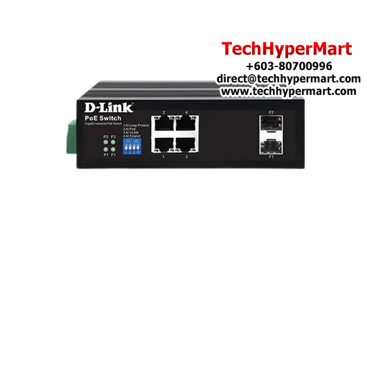 D-Link DIS-F1006PS-E Unmanaged Switch (4-Port, 12 Gbps)