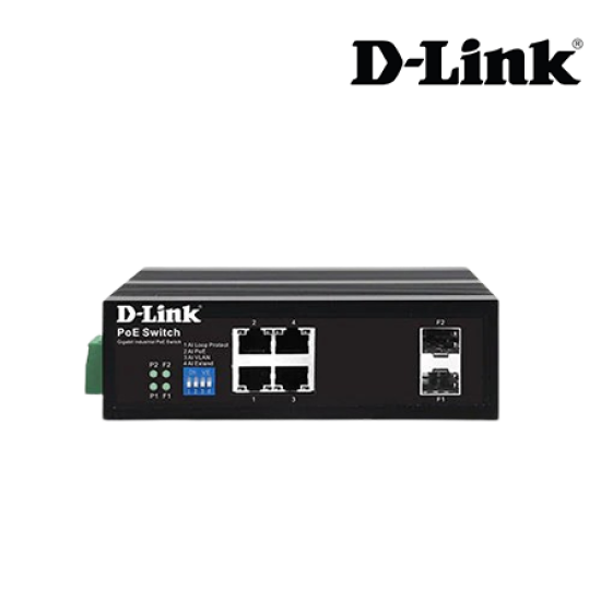 D-Link DIS-F1006PS-E Unmanaged Switch (4-Port, 12 Gbps)