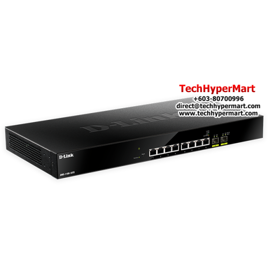 D-Link DMS-1100-10TS Smart Managed Switches (10 Port, Gigabit Ethernet, Power over Ethernet Support)