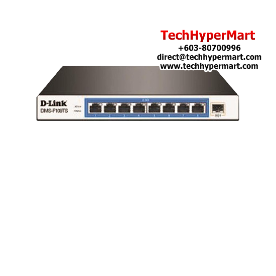 D-Link DMS-F109TS Unmanaged Switch (8-Port, 44.6Mpps)