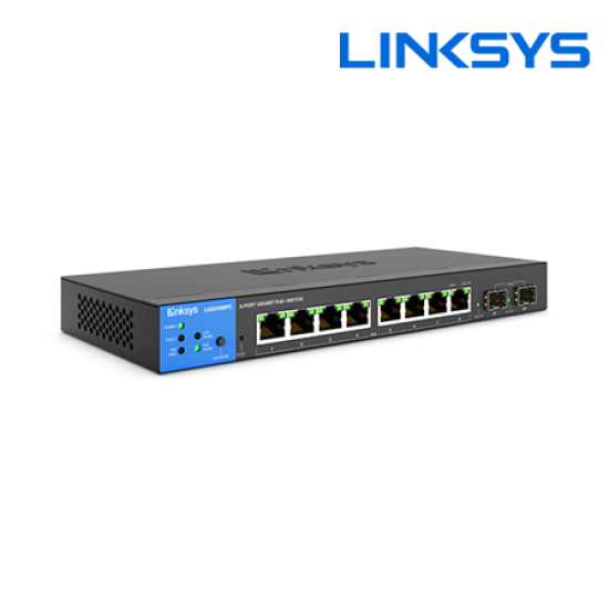 Linksys LGS310C-EU Managed PoE Switch (8-Port, 8 Gigabit Ethernet, 20Gbps)