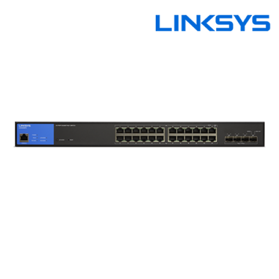 Linksys LGS328MPC-EU Managed PoE Switch (24-Port, 24 Gigabit Ethernet, 128Gbps)