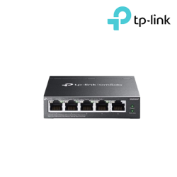TP-Link ES205GP Managed Switch (5-Port, 5× 10/100/1000 Mbps RJ45 Ports)