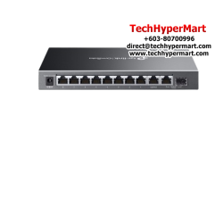 TP-Link ES210GMP Managed Switch (10-Port, 8× 10/100/1000 Mbps PoE+ RJ45 Ports)