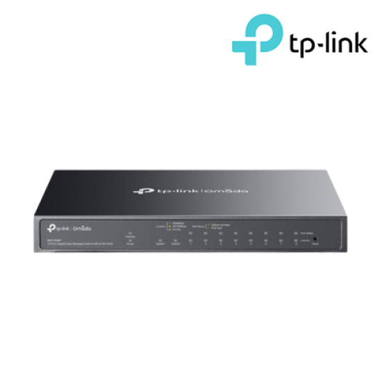 TP-Link ES210GMP Managed Switch (10-Port, 8× 10/100/1000 Mbps PoE+ RJ45 Ports) TP-Link ES210GMP Managed Switch (10-Port, 8× 10/100/1000 Mbps PoE+ RJ45 Ports)