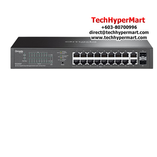 TP-Link ES220GP Managed Switch (20-Port, 18× 10/100/1000 Mbps RJ45 ports)
