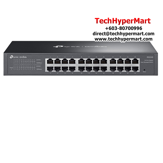 TP-Link ES224G Managed Switch (24-Port, 24× 10/100/1000 Mbps RJ45 Ports)