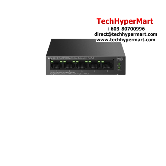 TP-Link LS105LP Unmanaged Switch (5-Port, 5× 10/100 Mbps RJ45 Ports) TP-Link LS105LP Unmanaged Switch (5-Port, 5× 10/100 Mbps RJ45 Ports)