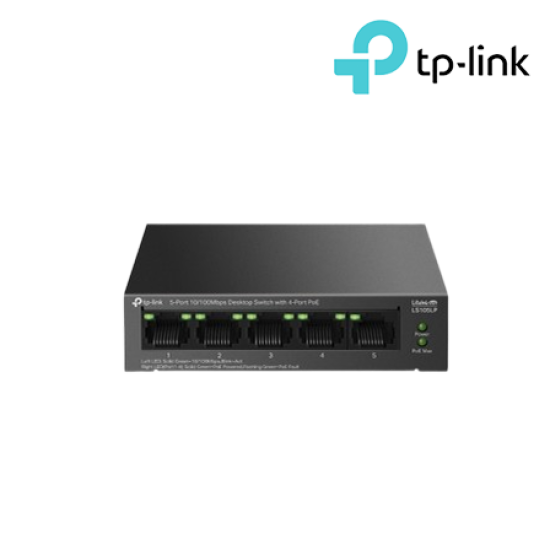 TP-Link LS105LP Unmanaged Switch (5-Port, 5× 10/100 Mbps RJ45 Ports) TP-Link LS105LP Unmanaged Switch (5-Port, 5× 10/100 Mbps RJ45 Ports)