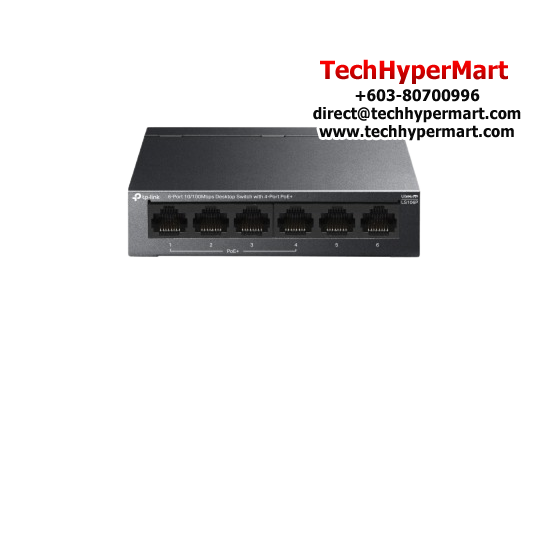 TP-Link LS106P Unmanaged Switch (6-Port, 6 10/100 Mbps RJ45 Ports)