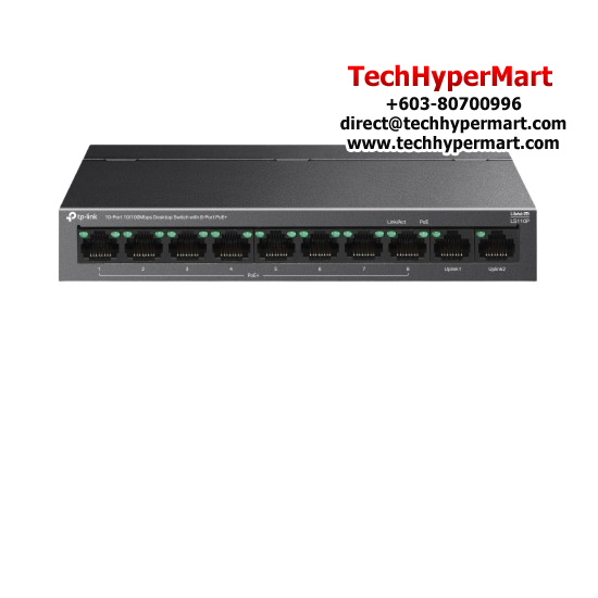 TP-Link LS110P Unmanaged Switch (10-Port, 10/100 Mbps RJ45 Ports)