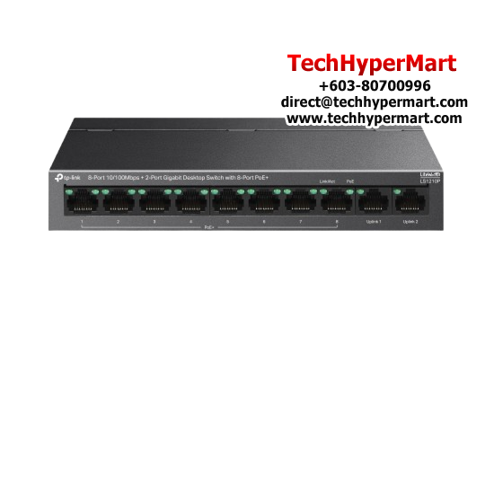 TP-Link LS1210P Unmanaged Switch (8-Port, 8 10/100/1000Mbps RJ45 Ports)