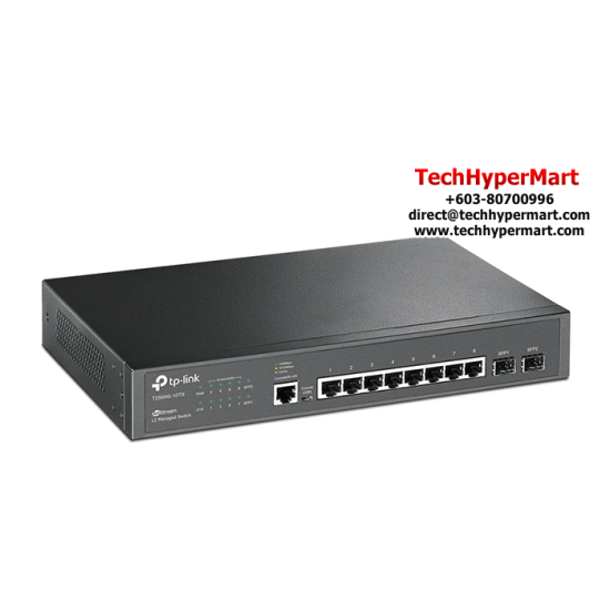 TP-Link T2500G-10TS (TL-SG3210) L2 Managed Switch (8-Port, 8 10/100/1000Mbps RJ45 Ports)