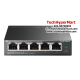 TP-Link TL-SF1005LP Unmanaged Switch (5-Port, 4× 10/100 Mbps PoE+ Ports)