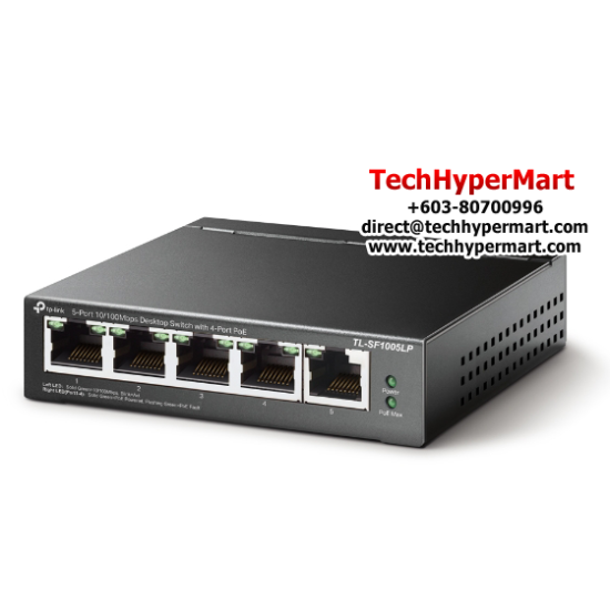 TP-Link TL-SF1005LP Unmanaged Switch (5-Port, 4× 10/100 Mbps PoE+ Ports) TP-Link TL-SF1005LP Unmanaged Switch (5-Port, 4× 10/100 Mbps PoE+ Ports)