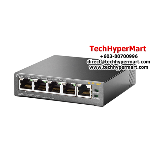 TP-Link TL-SF1005P Unmanaged POE Switch (5-Port, 5 10/100Mbps RJ45 ports) TP-Link TL-SF1005P Unmanaged POE Switch (5-Port, 5 10/100Mbps RJ45 ports)